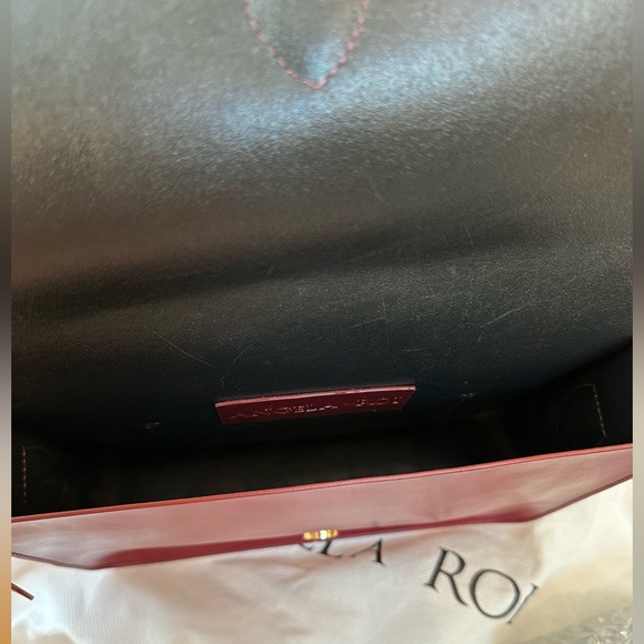 Angela Roi Burgundy Leather Satchel - Picture 4 of 4